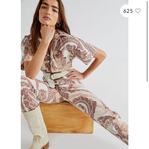 We The Free Marci Printed Coverall Free People - Picture 5 of 16